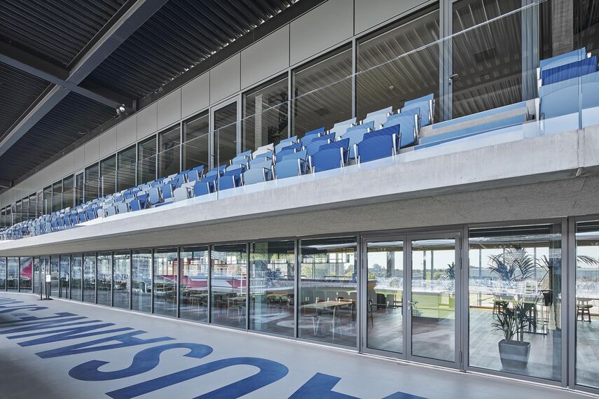 thermfix vario Fassaden, fuego light Fenster, unico Türen, fuego light Türen and unico Fenster - Fussballstadion La Tuilière, Lausanne located in Lausanne, Schweiz