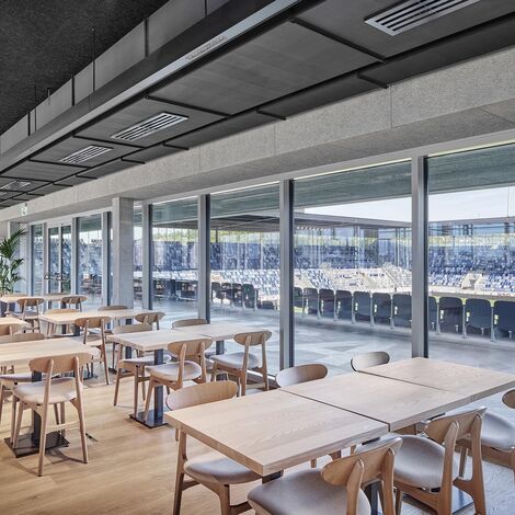 thermfix vario Fassaden, fuego light Fenster, unico Türen, fuego light Türen and unico Fenster - Fussballstadion La Tuilière, Lausanne located in Lausanne, Schweiz