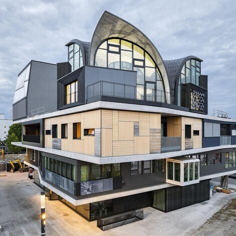 thermfix vario Fassaden, unico Türen and unico Fenster - HiLo research and innovation unit, Dübendorf located in Dübendorf, Schweiz